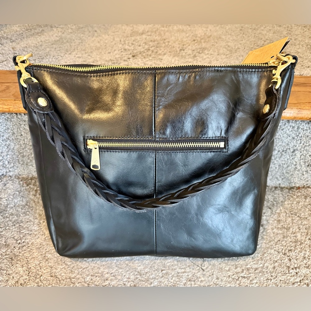 Patricia Nash Black Leather Shoulder Bag
